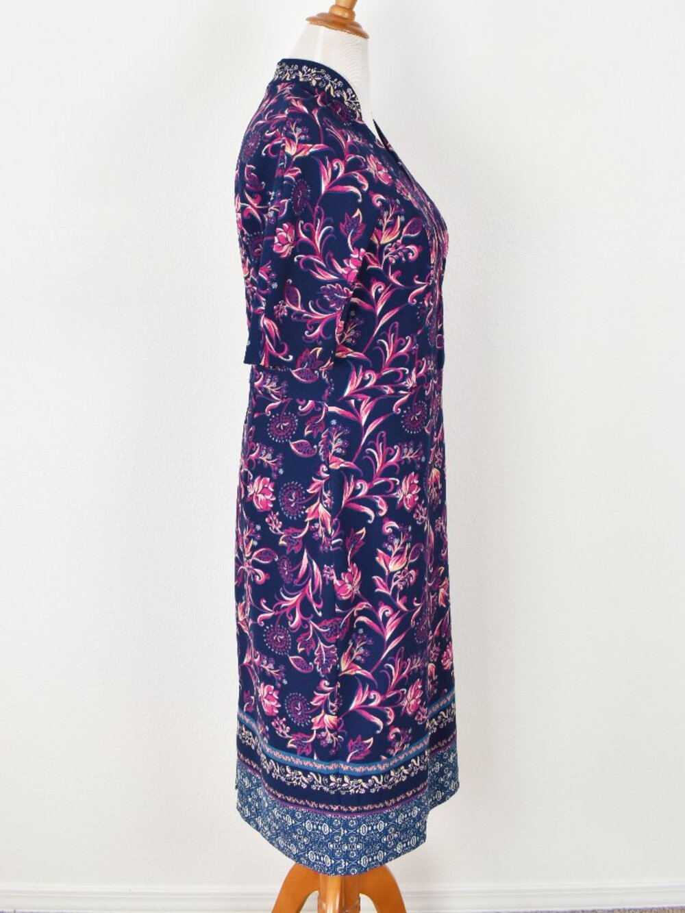 Maggy London Floral Sheath Midi Dress - 14 - Picture 8 of 10